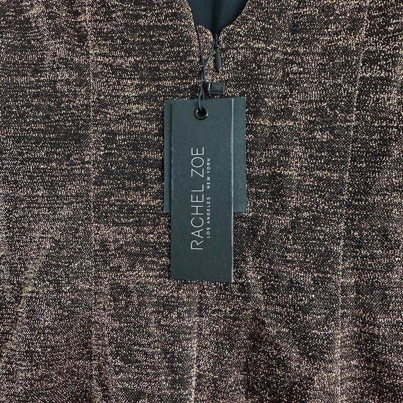 Rachel Zoe metallic dress black/gold. Size 6 - Picture 4 of 7